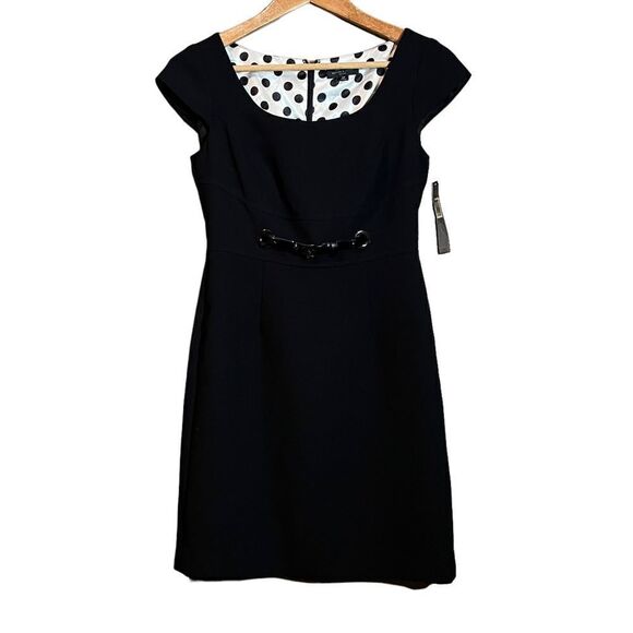NWT! Tahari black short sleeve mini dress - Picture 1 of 14